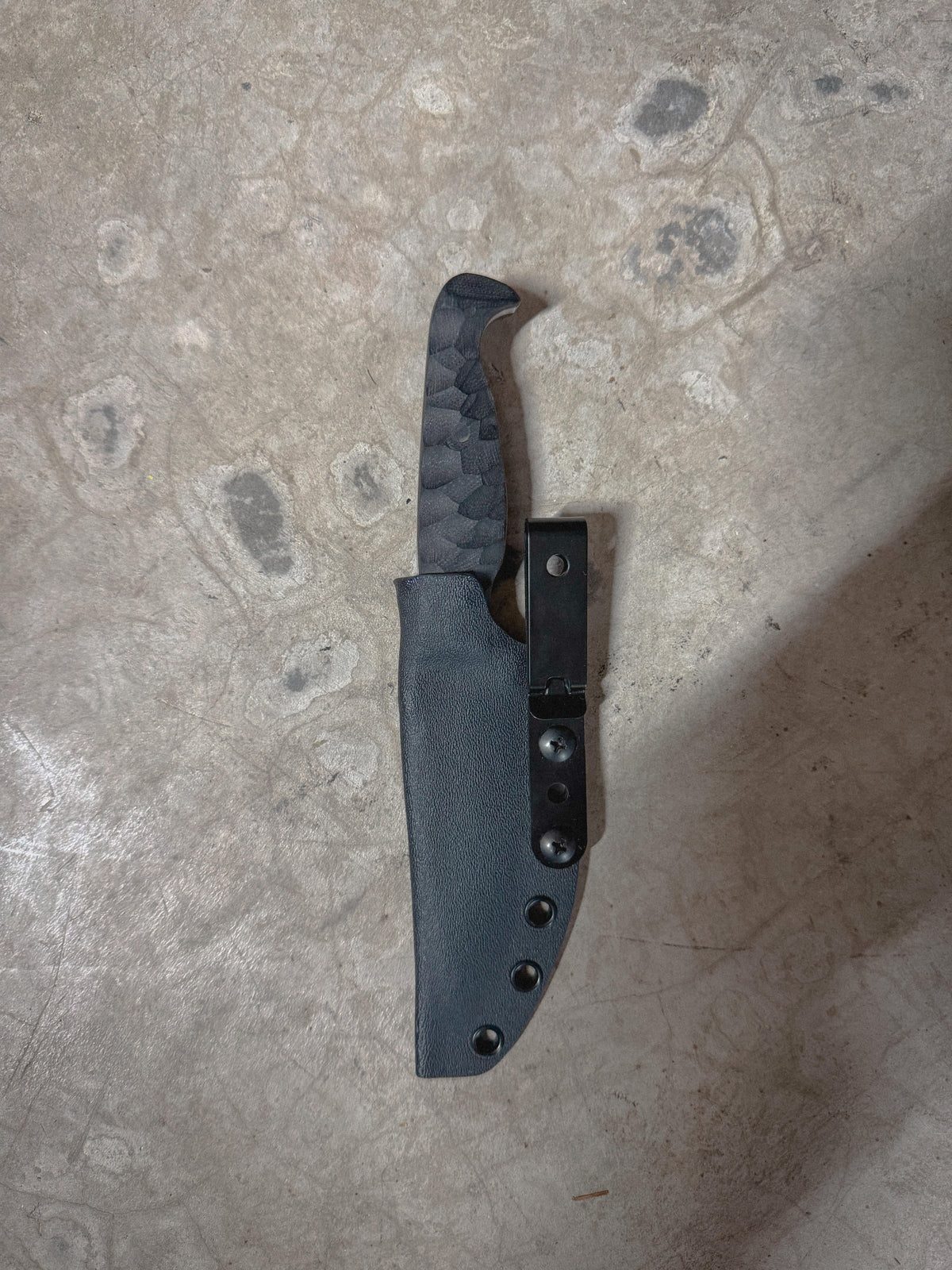 Warpath - 4" Black G10, Forge Finish, G10 pins, Textured Grip